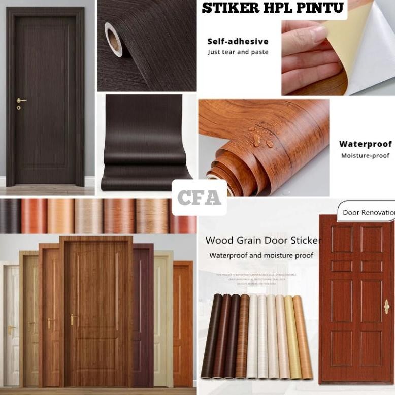 Jual (Terbaru) Wallpaper Sticker Pintu Triplek Kayu Meja Lemari ...