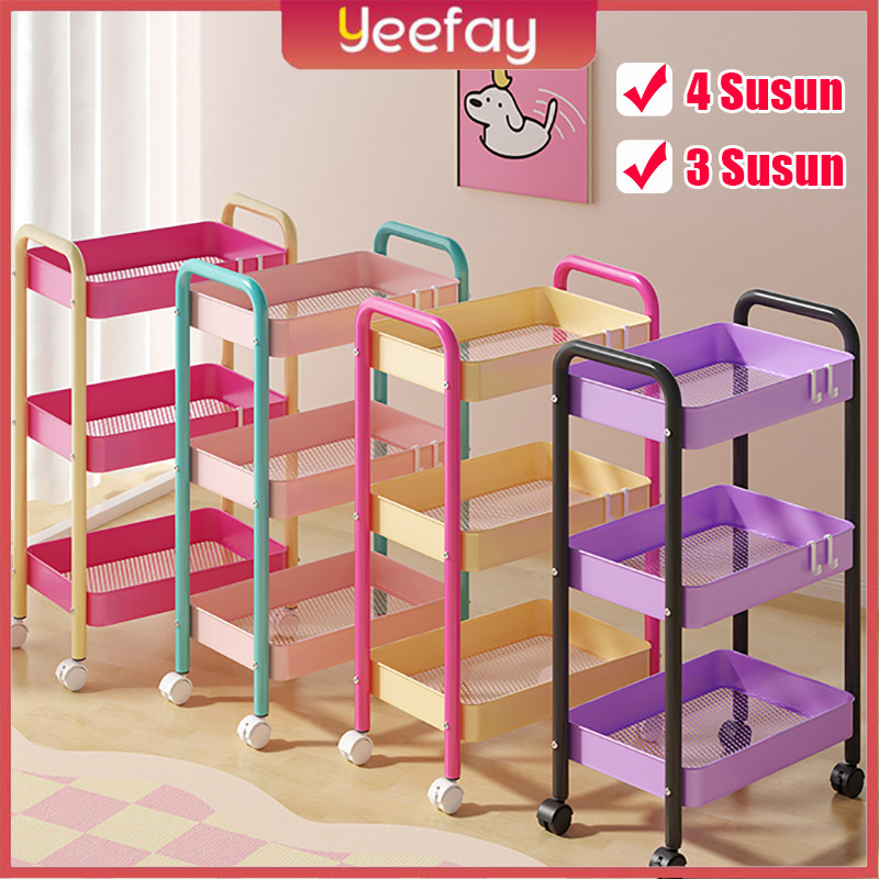 Jual Rak Troli Trolly Rack Full Metal Rak 4 Tingkat/3 Tingkat Warna ...