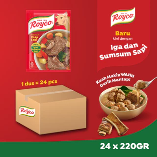 Royco Bumbu Kaldu Penyedap Rasa Sapi Beryodium 220g (Isi 24)
