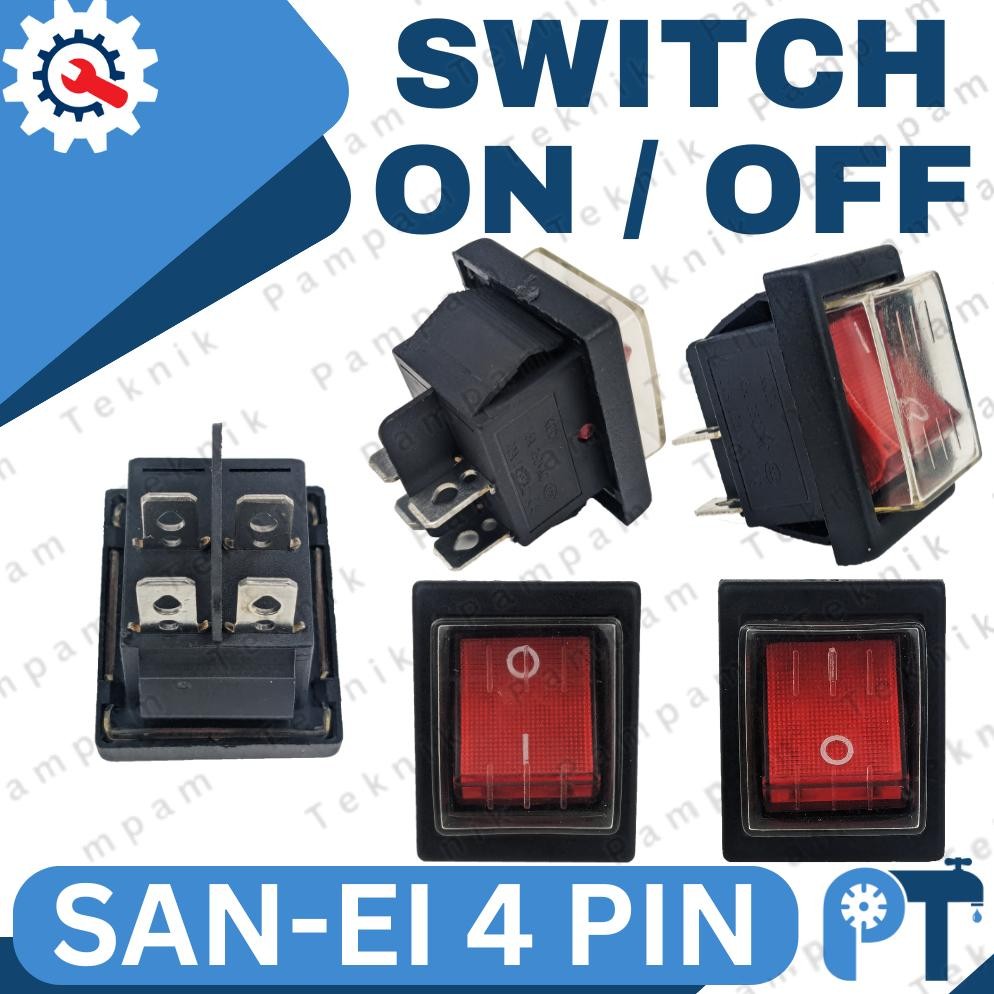 Jual Saklar on off satelit 16A 250V / 20A 125V SANEI - Switch control ...