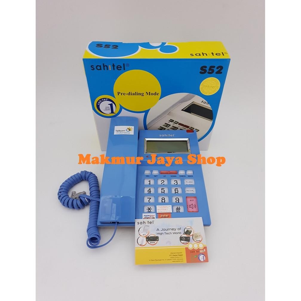 Jual Sahitel S52 - Biru Telepon Rumah / Telepon Kantor Telepon Kabel ...