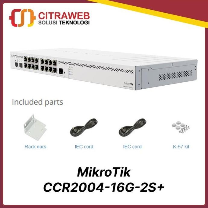 Jual Mikrotik Routerboard Ccr2004-16G-2S+ New Stok | Shopee Indonesia
