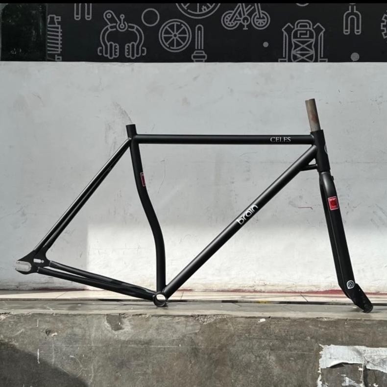 Jual Part Sepeda Frame Fixie Classic Cromoly Brain Celes Hitam Black ...