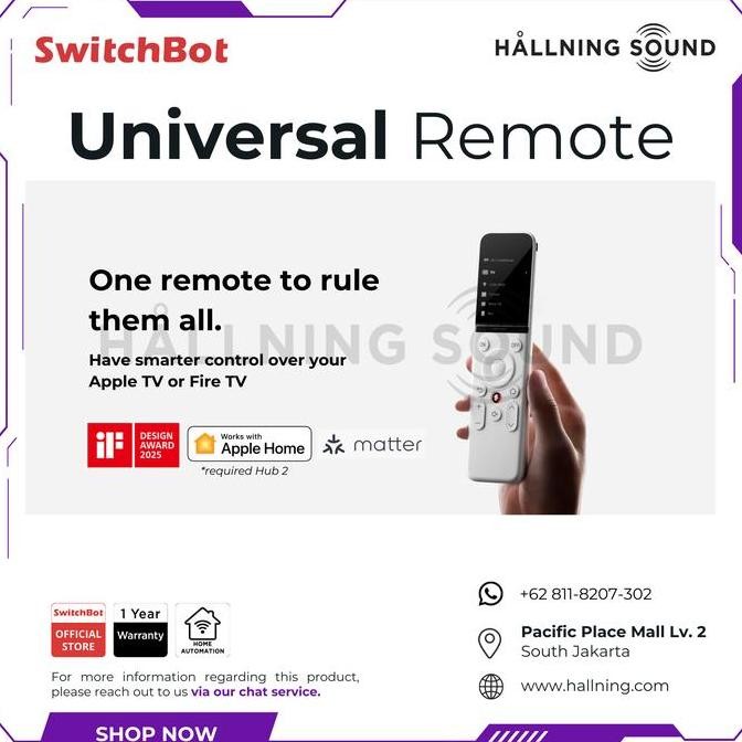 Jual NEW SwitchBot Smart Universal Remote - Compatible with Apple TV ...