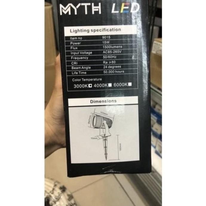 Jual lampu led Spotlight outdoor 15W 15 Watt COB MYTH ( 50.000 Hours ...
