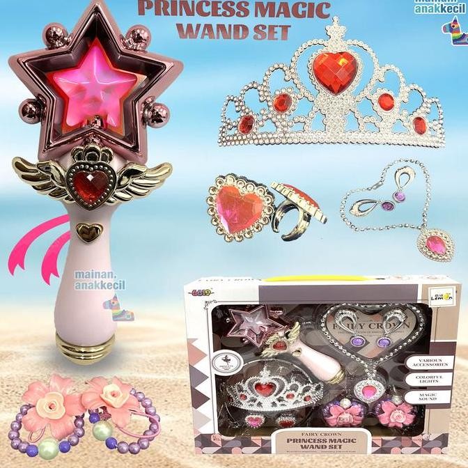 Jual Mainan Tongkat Peri Magic Wand Mahkota Aksesoris Fairystick ...