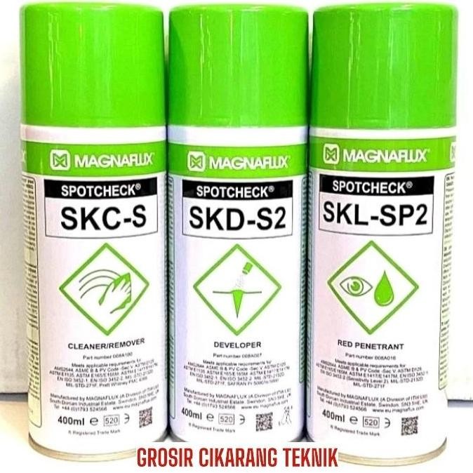 Jual MAGNAFLUX SPOTCHECK cleaner.penetran dan developer 400 ML/KALENG ...