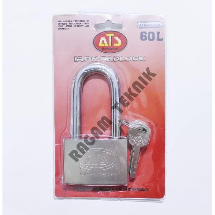 Jual Gembok Ats 60 Mm Leher Panjang Padlock Kunci Rumah Gudang Pagar ...