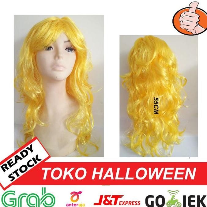 Jual Wig Anime Warna Kuning Gold Blonde Panjang Cocok Buat Cosplay ...