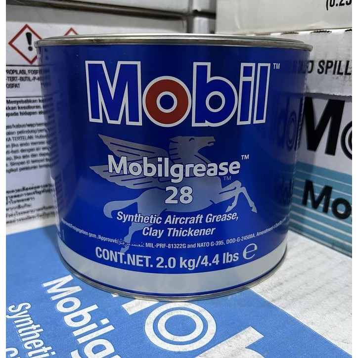 Jual Mobil Mobilgrease 28 Synthetic Aircraft Grease (2Kg) | Shopee ...