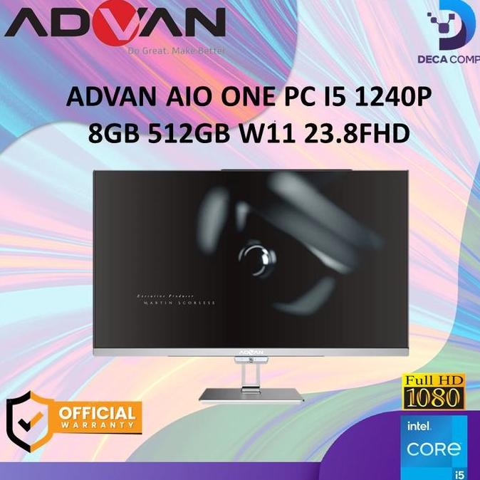 Jual Pc All In One Advan One Pc I7-1280P/I5-1240P 8Gb 512Gb 23,8