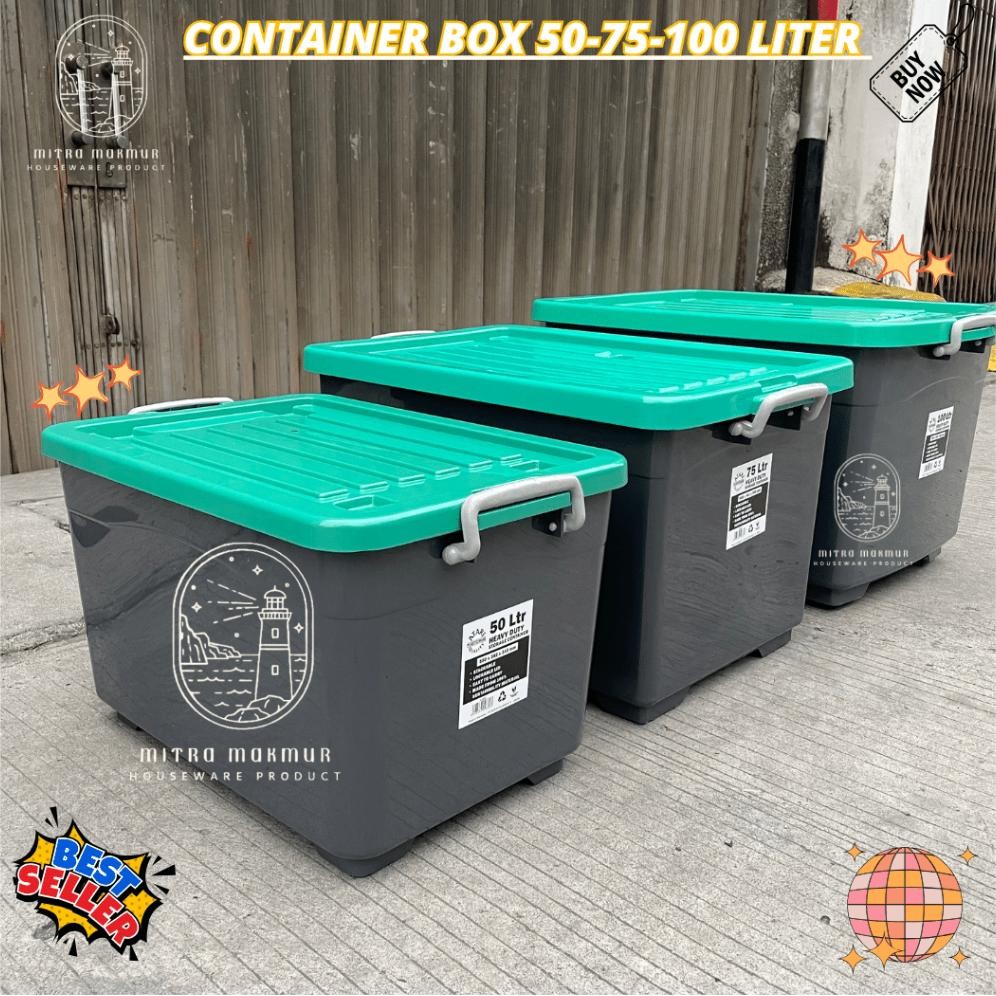 Jual Kontainer Box Roda Atari 25 43 50 75 100 Liter Container Box ...