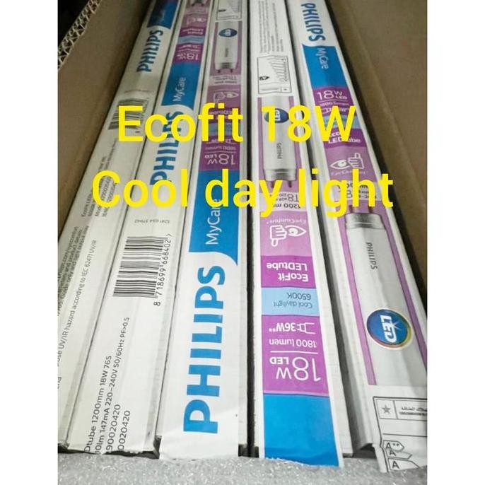 Jual Lampu TL LED Tube T8 Ecofit 18W Philips Cool Daylight | Shopee ...