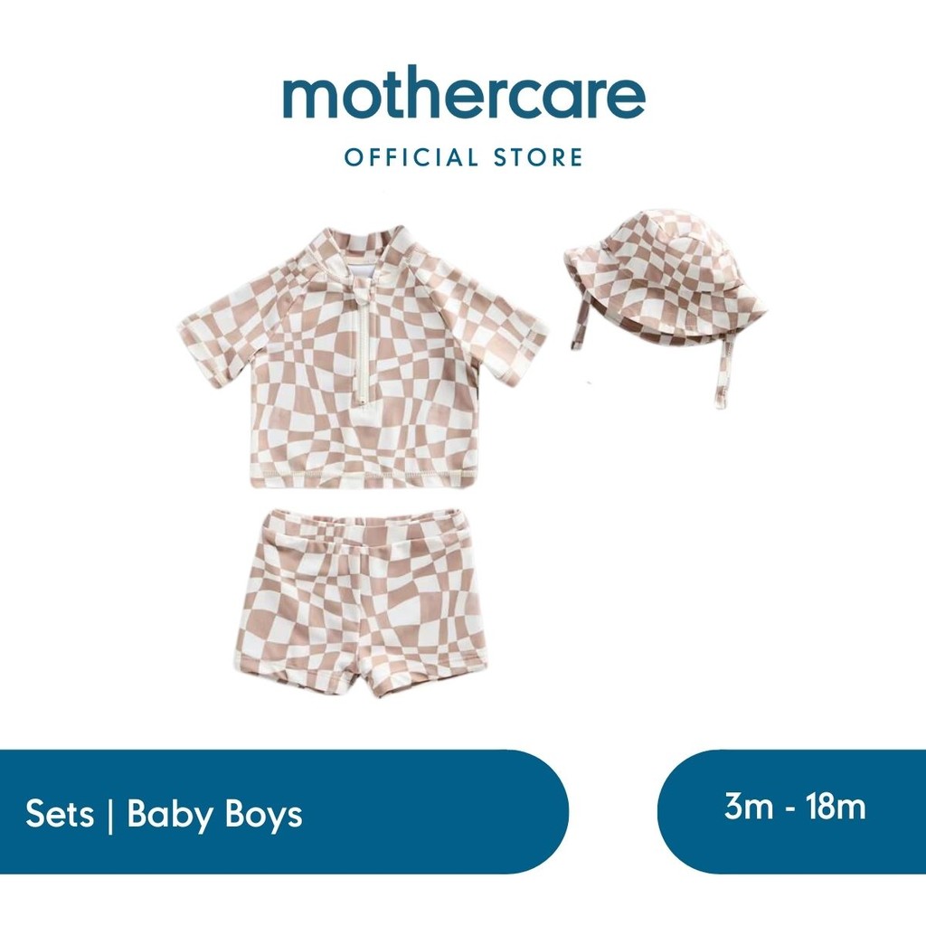 Jual Mothercare Sunsafe UPF50+ Rash Vest, Shorts and Hat - Set Baju ...