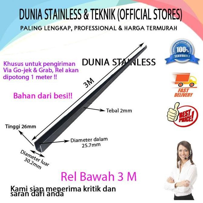 Jual Rel Besi Bawah 3meter pintu murah | Shopee Indonesia