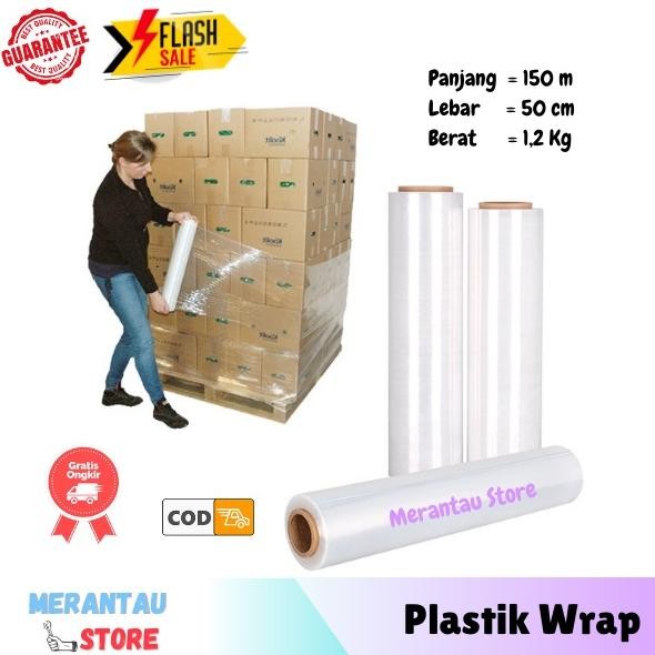 Jual Plastik Wrap Roll Wrapping Plastic Shrink Packing Bungkus Palet ...