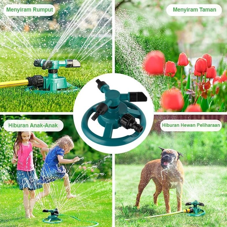 Jual GEMUK Round Sprinkler Air Taman 360 Derajat Full Set Semprotan Air ...