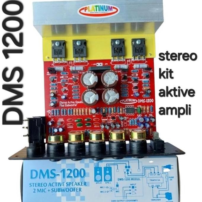 Jual DMS 1200 PCB KIT MESIN SPEAKER AKTIF STEREO DMS 1200 PLATINUM ...