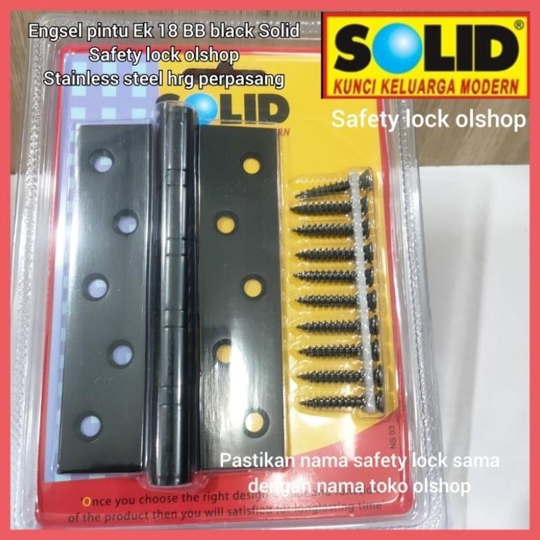 Jual (Terbaru) engsel pintu black hitam Ek 18 BB 5
