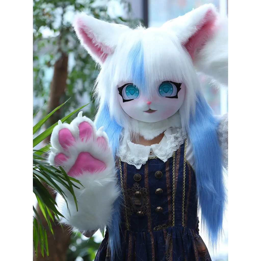 Jual Fursuit Cosplay Headset Furry Costume Paw Head Base Comiket Furry ...
