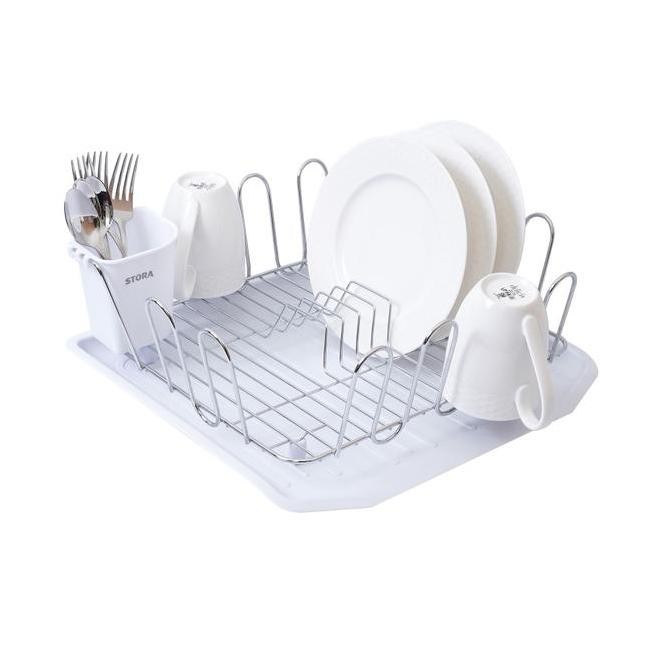 Jual Stora Rak Piring Dengan Alas - Putih | Shopee Indonesia