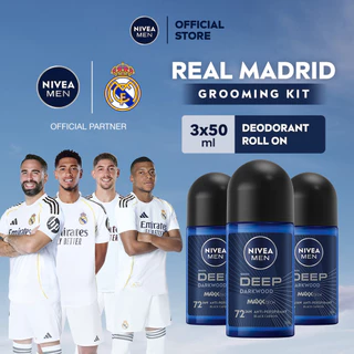 NIVEA MEN Personal Care Deodorant Deep Roll-On 50 ml Triplepack
