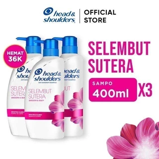 Head & Shoulders Sampo Anti Ketombe Selembut Sutera Perawatan Rambut 400ml x3 / Head and Shoulders Shampoo