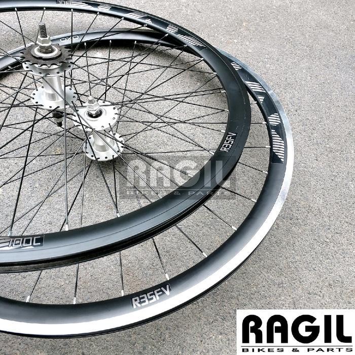 Jual Wheelset Sepeda 700C Oxo R35Fv & Strummer Race 700 C Velg Rim Rims ...