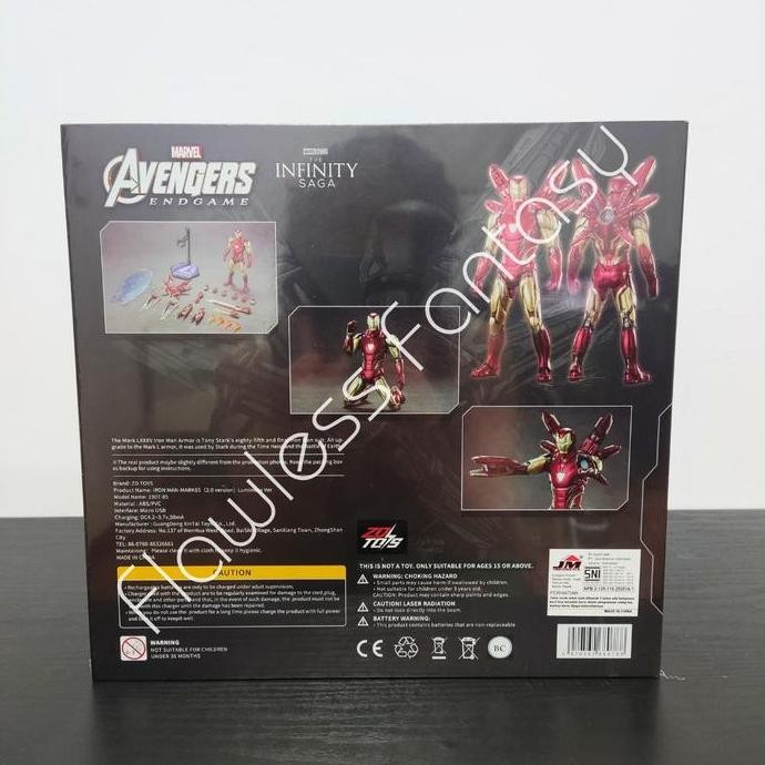Jual restock !!! ZD Toys Iron Man Ironman Mark MK 85 LXXXV LED Avengers ...