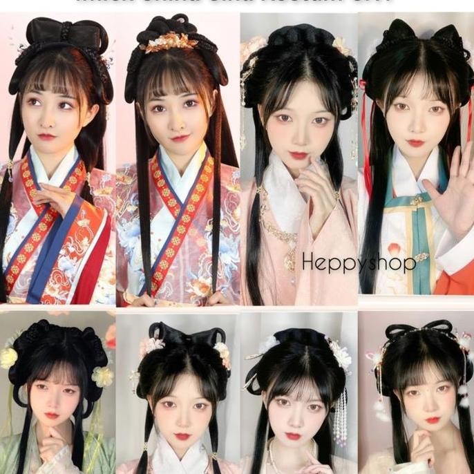 Jual Bando Rambut Hanfu Wig Headband Imlek China Cina Kostum CNY ...