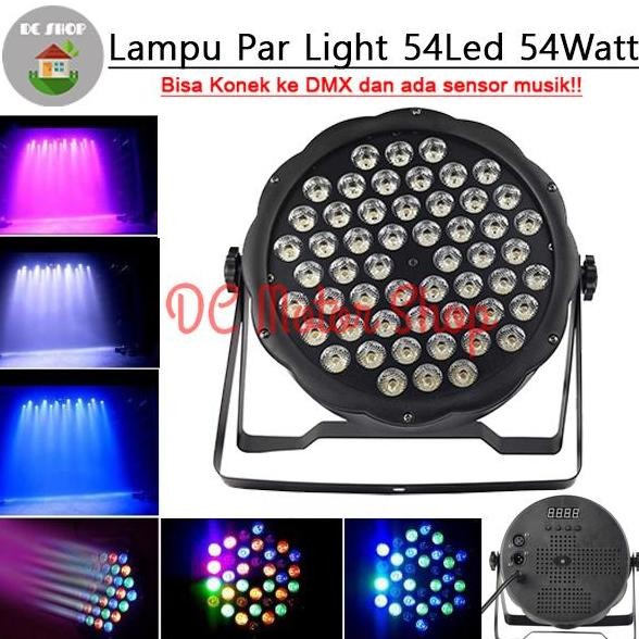 Jual Par Light 54 LED RGB Mini Flat Stage /Lampu Panggung /LED PAR 54W ...