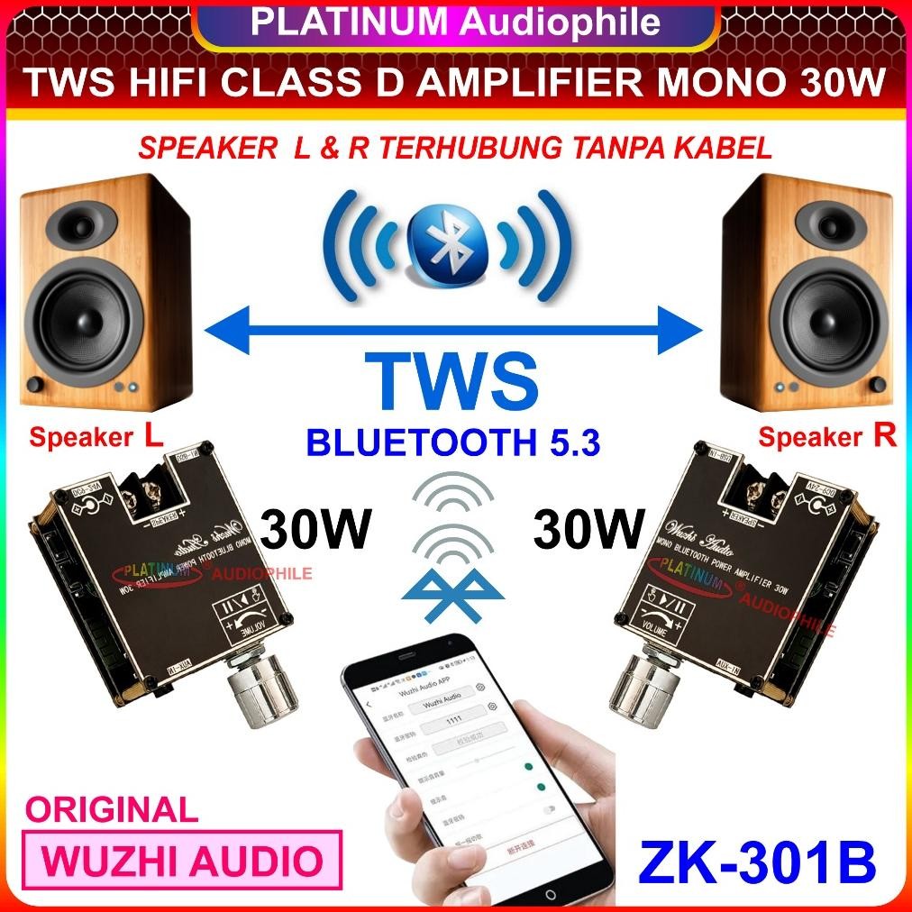 Jual Bluetooth TWS Amplifier Hifi Class D Mono 30W Android IOS APP ZK ...