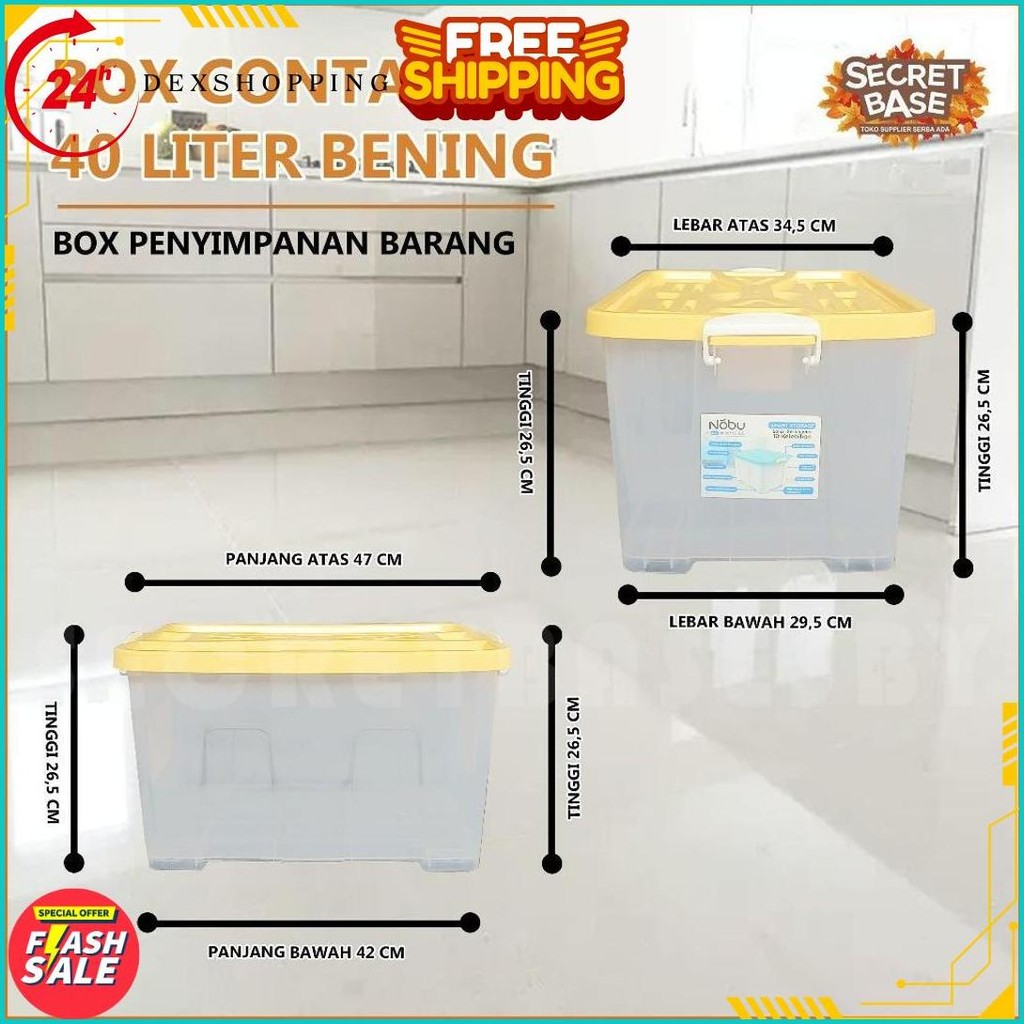Jual Box Container 40 Liter + Roda - Kontainer Box Plastik / Container ...