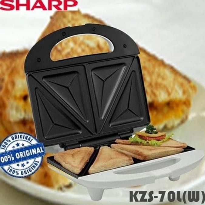 Jual SHARP : SANDWICH TOASTER LISTRIK PEMANGGANG ROTI KZS-70 L (W) 700 ...