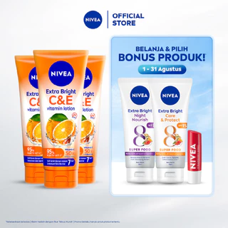 NIVEA Extra Bright Vitamin Lotion C&E 180mL 3x