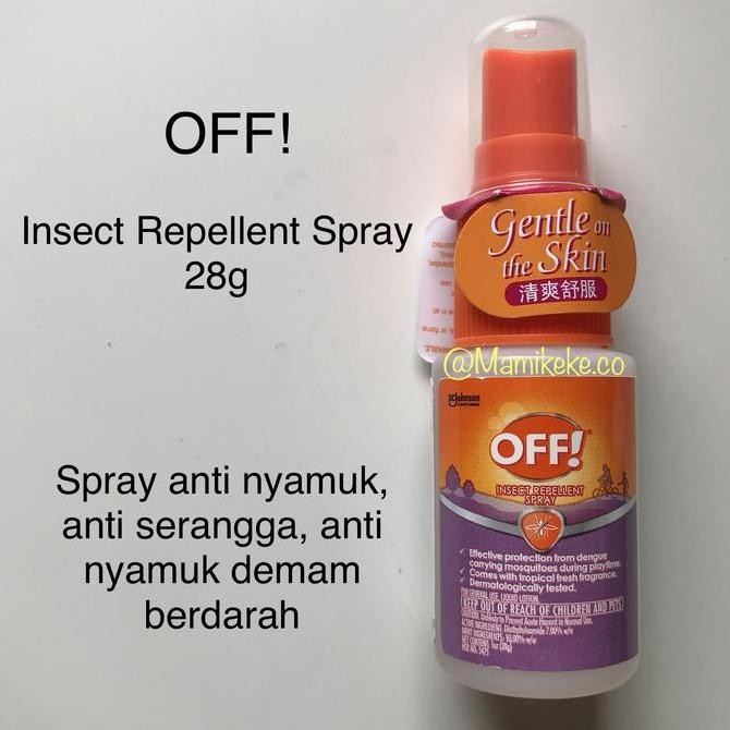 Jual OFF INSECT REPELLENT SPRAY 28G OBAT ANTI NYAMUK MOSQUITO REPELLENT ...