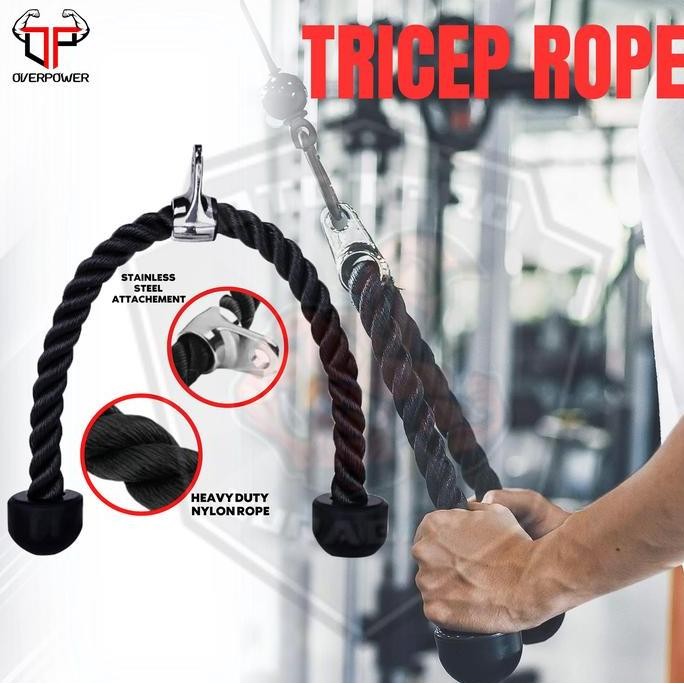 Jual Promo Premium Triceps Rope 70cm /Tricep/Bicep/Ropes/Alat Fitness ...