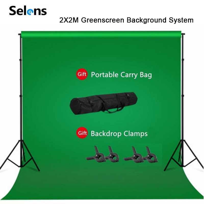 Jual Selens Green Screen Stand Kit Muslin Backdrop Photo Studio dengan ...
