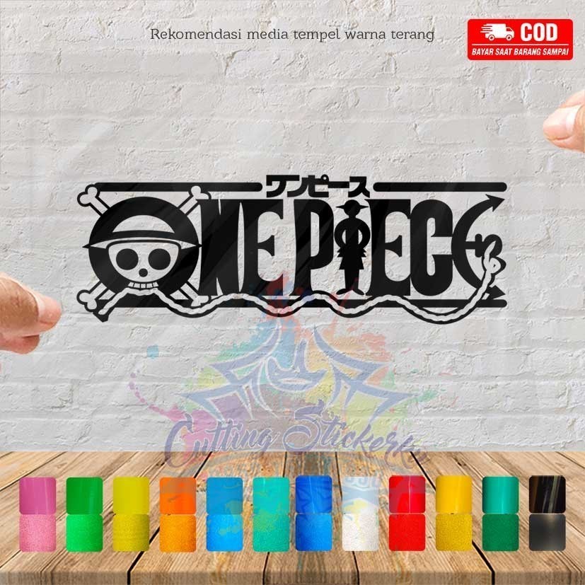 Jual Cutting Stiker One Piece Flag Variasi Motor Mobil Sticker Timbul ...