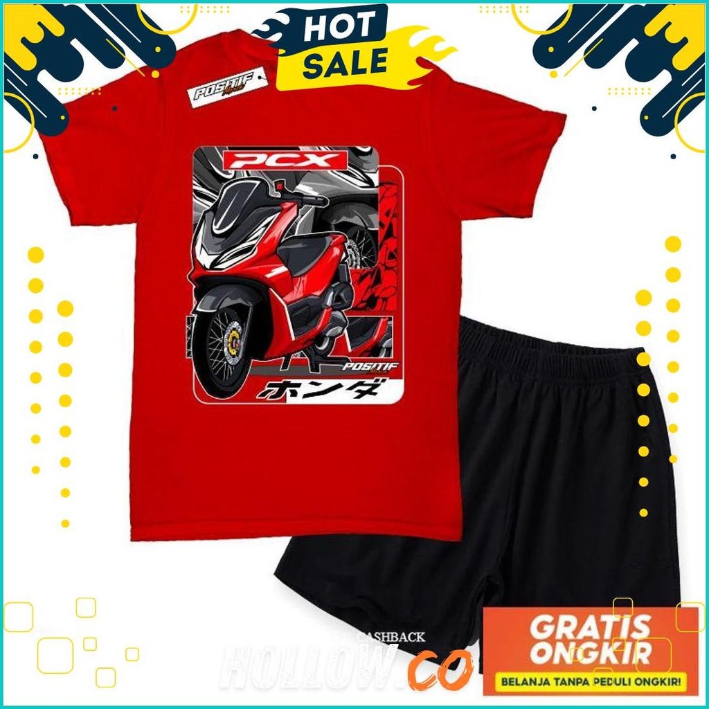 Jual Baju Kaos Anak Setelan Motor Vario Merah Racing Balap | Positif ...