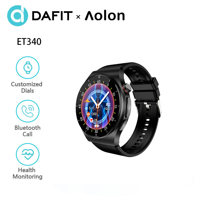 Jual Dafit ET340 Smartwatch Aolon High Resolution Bluetooth Call Blood ...