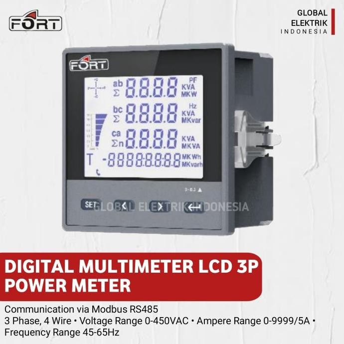 Jual DIGITAL MULTIMETER LCD VIA MODBUS RS485 POWER METER FCN-300-3E4Y ...