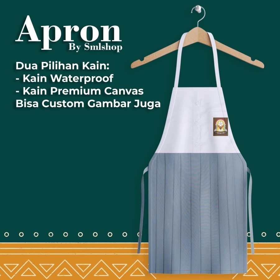 Apron Celemek Barista Waterproof Anti Air Motif Seragam Sekolah SMA
