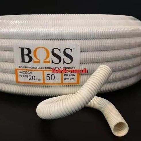 Jual HARGA DISC - Boss Flexibel Selang Conduit 20mm Putih 50M 50Meter ...