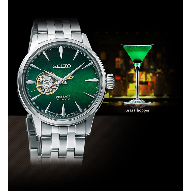 Jual Seiko Presage Open Heart SSA441J1 SSA441 Cocktail Grasshopper ...