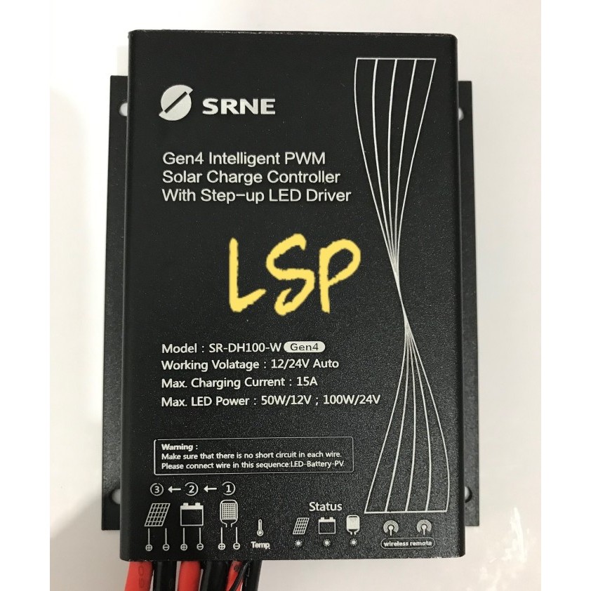 Jual Cuci Gudang Srne Solar Charge Controller 15A Sr-Dh-Li Auto 12V/24V ...