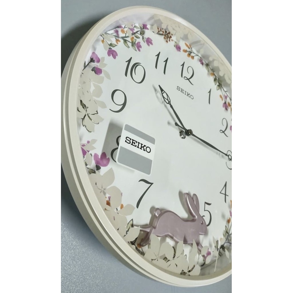 Jual Seiko Clock Qxc238W Elegant Swing Bunny Rabbit Pendulum Jam ...