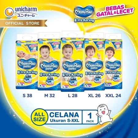 Harga Diskon MamyPoko Pants Xtra Kering All Size