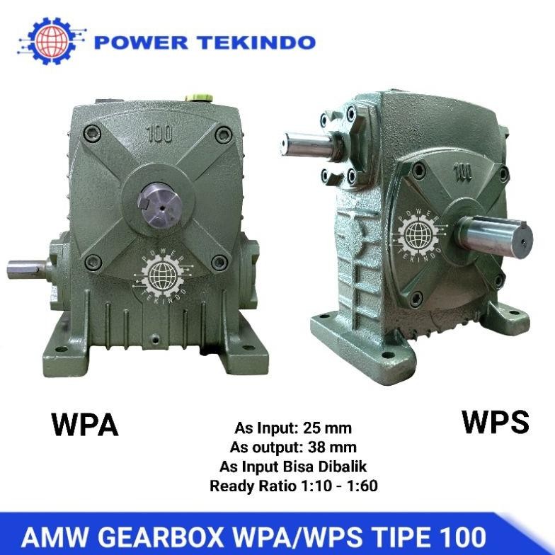 Jual AMW Gearbox WPA 100 / WPS 100 Rasio 10-60 Lengkap Girbok Speed ...