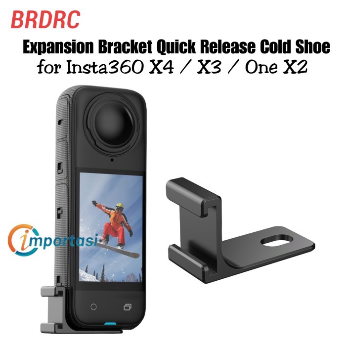 2 CYNOVA Cold Shoe Para Insta360 X4 Accesorios, Soporte De Micrófono Invisible Compatible Con